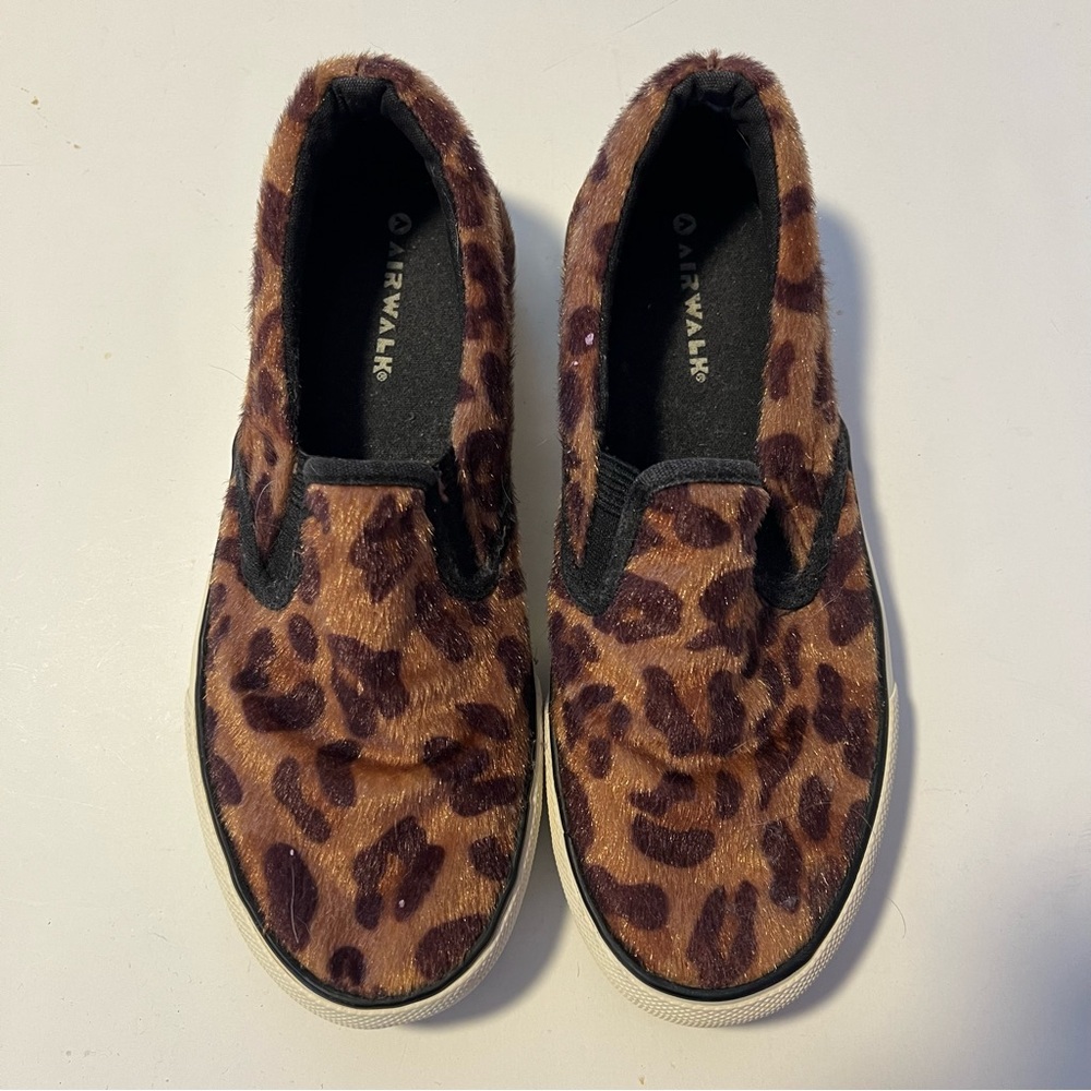 Airwalk Fuzzy Cheetah Slip On Sneakers